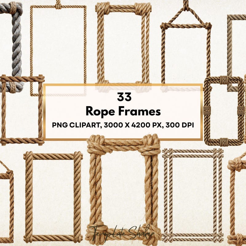 Vectorized Rope Border Clipart Rope Borders - Etsy UK