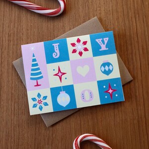 Christmas greeting card | Christmas Joy | A2 5.5 x 4.25&quot; | ethically sourced paper | blank inside | made in Canada