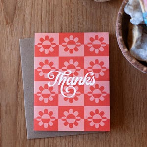 Merci carte de vœux | de remerciement floral | A2 5,5 x 4,25 po. | papier de source éthique | intérieur vierge | fabriqué au Canada