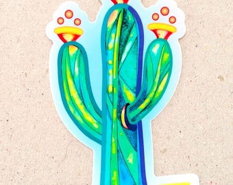 Saguaro Cactus Sticker / Southwest Desert Die Cut Vinyl Decal