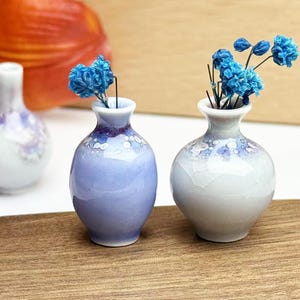 Mini Pottery Vase Gifts for Party Favors, Unique Miniature Tiny Vase, Small Bud Vase Ceramic Gifts for Her, Cute Tiny Pottery Vase Plant Pot