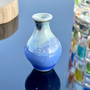 Handmade Tiny Glazed Flower Vase Ceramic Vase, Mini Pottery Vase for Her, Unique Tiny Vase, Small Bud Vase Ceramic for Planting Lover Gifts
