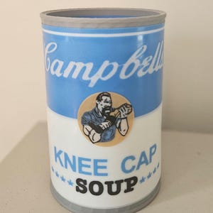 Dan Campbell&#39;s Kneecap Soup Can - Koozie 12 oz Can - Desk Decor