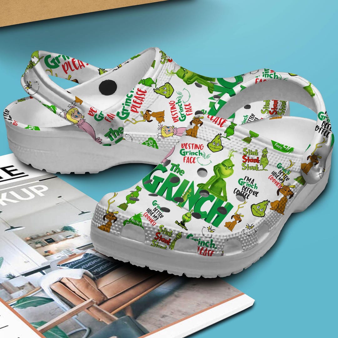 Grinch Clogs The Grinch Clogs, Grinch Summer Crocs, Grinch Clogs for Women Men ...