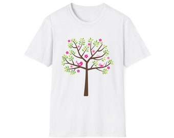 Spring Pink Tree Unisex Softstyle T-Shirt