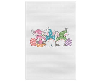 Easter gnome/bunny Microfiber Tea Towel