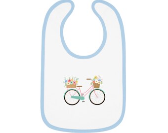 Bicycle Baby Contrast Trim Jersey Bib