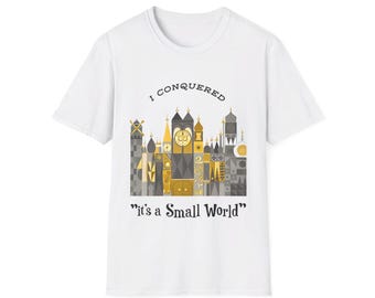 Lustig I Conquered "It's A Small World" Unisex Softstyle T-Shirt
