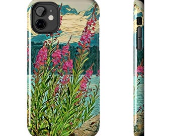 Fireweed Ocean Mountain Glacier, Wildflower Phone Case Cover