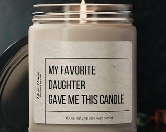 Funny Father's Day Soy Candle Gift from Daughter