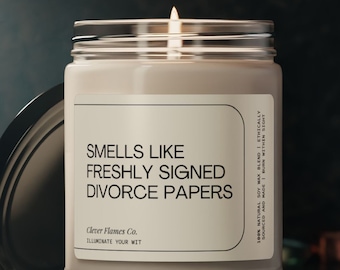Divorce Candle: Funny Newly Divorced Gift - Smells Like Freedom