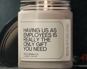 Funny Boss-cadeau: sojakaars met kaneel en vanille