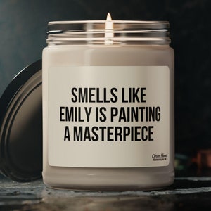Artist Gift Candle, Personalized Funny Candle for Painter Gift, Watercolor Painter Birthday Gift