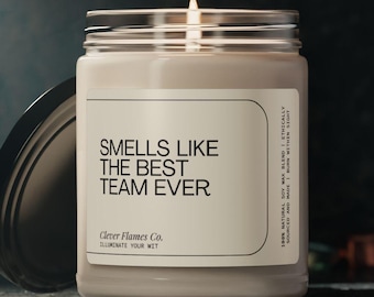 Team Thank You Gift: Scented Soy Candle, Employee Appreciation