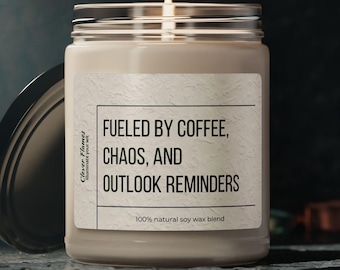 Fueled by Coffee Soy Candle - Admin/Secretary Gift
