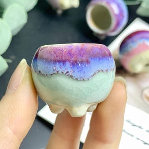 Cute Succulent Planters in Pots Magnets Gifts for Women, Tiny Ceramics Vase Pot Magnets Decor Gifts, Tiny Flower Pottery Pots Gifts for Her.
