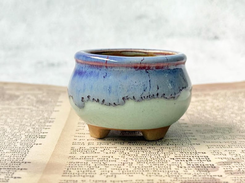 Tiny Succulent Planters Handmade Pottery Gift for Mommy, Mini Succulent for Pot Garden Decor Gifts, Cute Flower Pottery Pot Gifts for Women