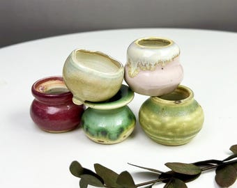 Niedliche Mini-Sukkulenten-Pflanzer handgemachte Keramik Geschenk für Mama, einzigartige Statue Buntes Topf-Garten-Dekor-Geschenk, Mini-Blumen-Keramik-Geschenk für Sie.