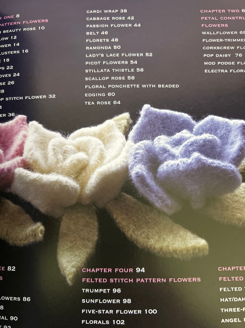 Nicky Epstein Knitted Flowers Pattern Book: Felted Roses & More - Etsy