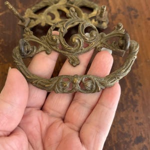 Set of 2 Antique Drawer Cabinet Pull Handles French Provincial