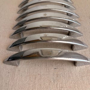 1950's Diner Cabinet Pull Handle Hardware Mid Century Set of 7