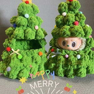 Christmas Labubu Outfits Crochet Pattern, Handmade Labubu Doll Outfit Popmart, Labubu Clothes Crochet Pattern Tutorial Crochet Clothes