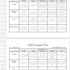 Year Long Infant Lesson Plan! 50 pages!