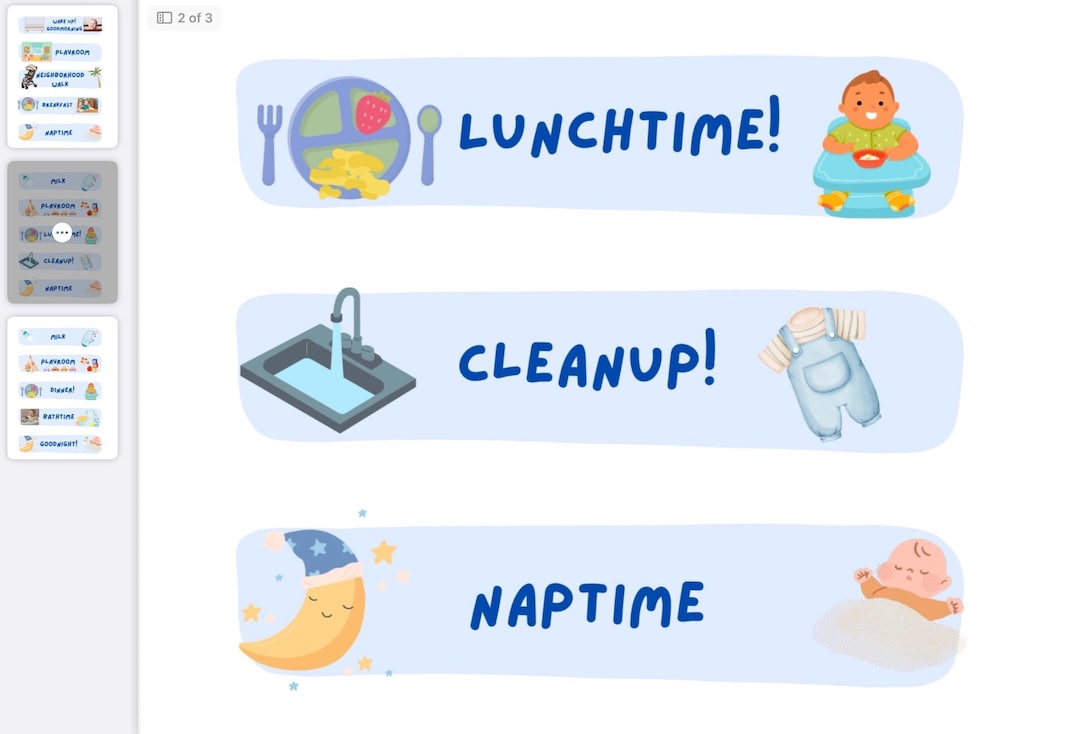 Infant/toddler Visual Daily Routine - Etsy