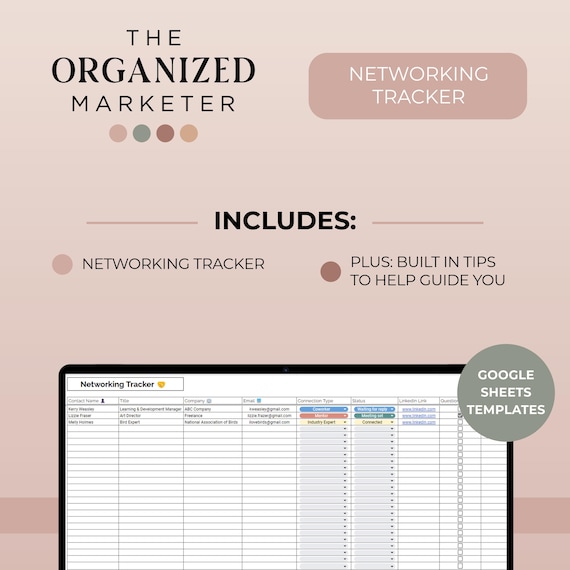 Tracking Network Activity Network Tracking Spreadsheet
