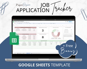 Job Search Spreadsheet, Job Interview Tracker, Job Offers Google Sheets Template, Job Application Tracker, Job Planner Dashboard