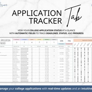 College Application Tracker Google Sheets College Scholarship Tracker College Comparison Tool College Planning To Do List Checklist