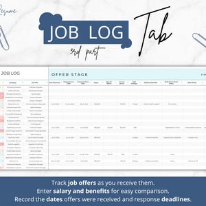 Job Application Tracker, Job Application Tracker Spreadsheet, Job Offer Google Sheets Template, Job Interview Planner, Job Interview Tracker, Automated Job Search Spreadsheet, Job Search Tracker, Job Planner Dashboard