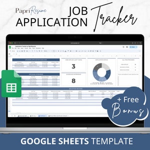Job Search Tracker Spreadsheet | Job Interview Tracker | Job Offers Google Sheets Template | Job Application Tracker | Job Planner Dashboard