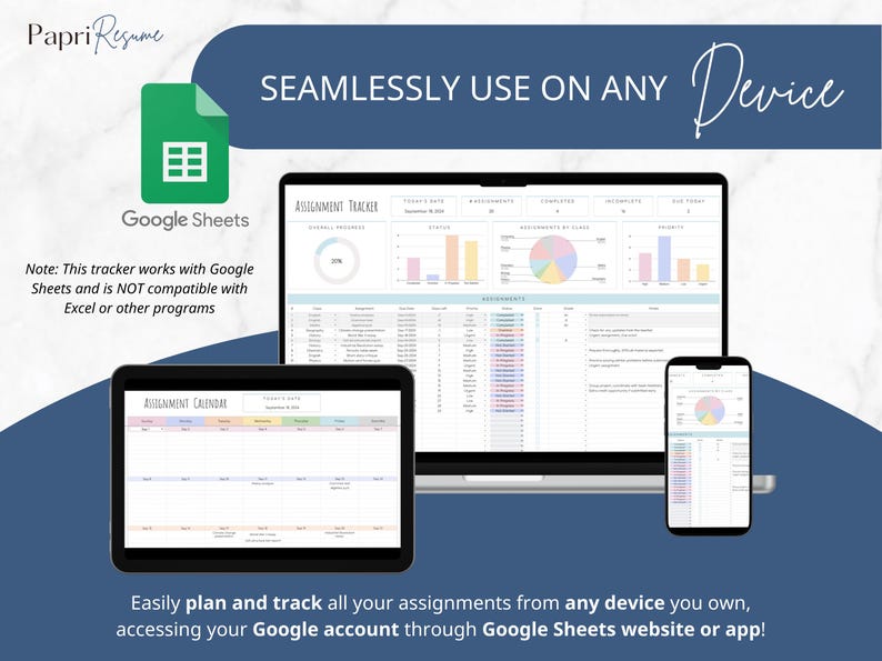 Assignment Sheetd Assignment Tracker Template Google Sheets Template Homework Log Student ...
