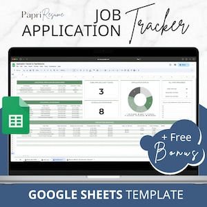 Job Application Spreadsheet Tracker, Job Offers Google Sheets Template, Job Interview Tracker, Job Search Tracker, Job Planner Dashboard