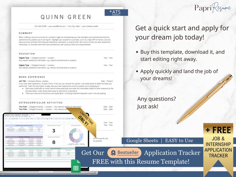 easy-to-edit resume template, easy resume template, editable resume template