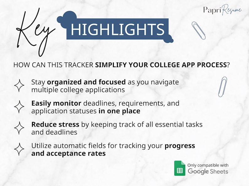 College Application Tracker Google Sheets College Scholarship Tracker College Comparison Tool College Planning To Do List Checklist