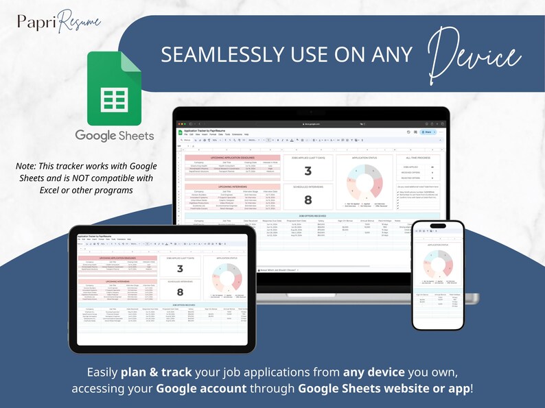 Job Application Tracker, Job Application Tracker Spreadsheet, Job Offer Google Sheets Template, Job Interview Planner, Job Interview Tracker, Automated Job Search Spreadsheet, Job Search Tracker, Job Planner Dashboard
