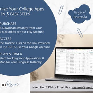 College Application Tracker Google Sheets College Scholarship Tracker College Comparison Tool College Planning To Do List Checklist