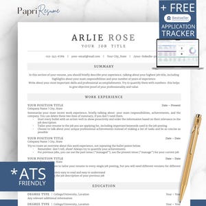 ATS Friendly Resume Template for Google Docs, Word & Pages Resume: ATS Compatible Resume Template, Professional Executive Resume Template