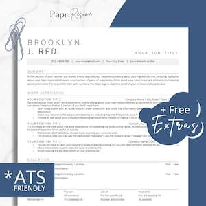 ATS Friendly Resume Template Google Doc, Word & Pages, Simple ATS Resume, Professional ATS Resume Template, Clean Modern Resume Template