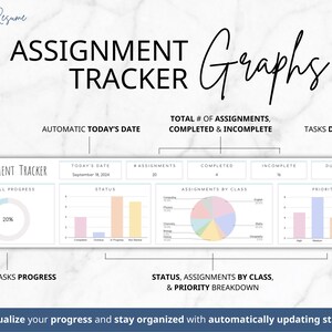 Assignment Tracker Template Google Sheets Template Homework Log Student ...