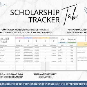 College Application Tracker Google Sheets College Scholarship Tracker College Comparison Tool College Planning To Do List Checklist