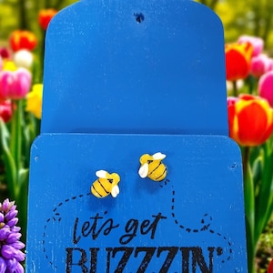 Fly Swatter Wooden Holder Blue