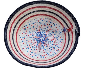 Embroidered Fireworks Rope Bowl