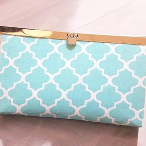 Cartera de mano turquesa