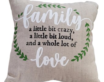 Family Love  Pillow Cover 12 inch