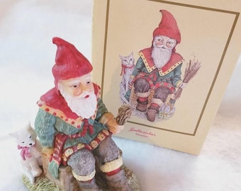 Santa Figurine, 1993 Swedish Porcelain Collectible in Original Box
