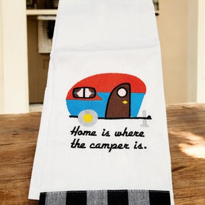 Embroidered Kitchen Towel, Campers, Kitchen Décor