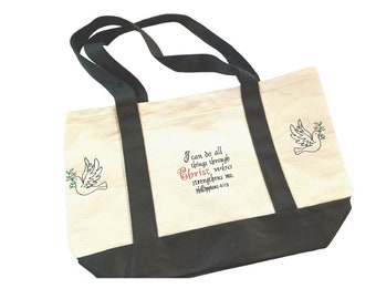 Religious I can do.. Canvas Tote